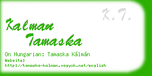 kalman tamaska business card