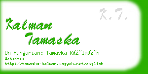kalman tamaska business card